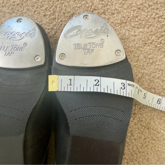 Capezio Women’s 3800 Mary Jane Heeled Buckle Tap Dance Shoes Black Noir Silver - Picture 9 of 9